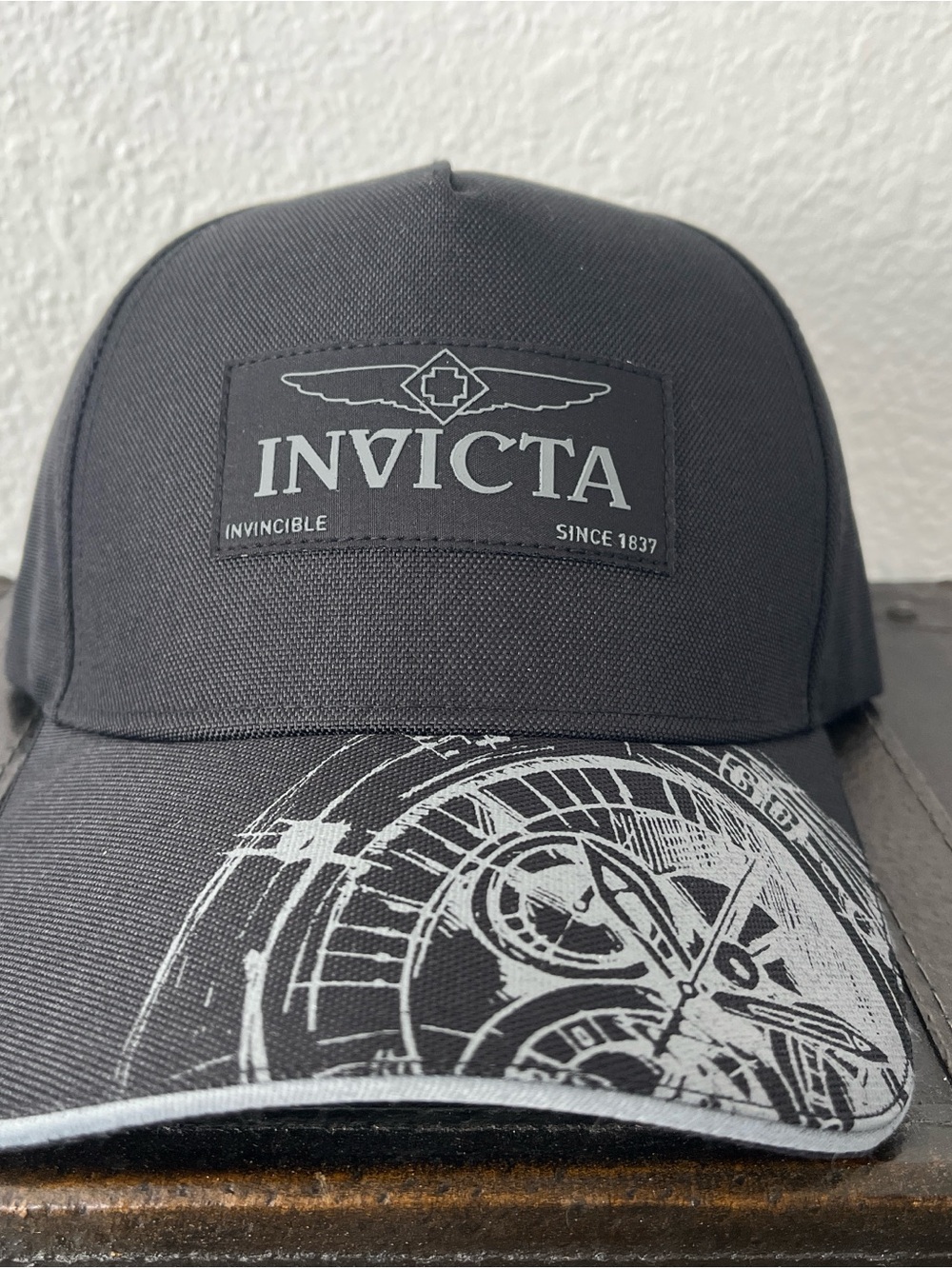 Invicta Black Cap with White Embroidered Logo